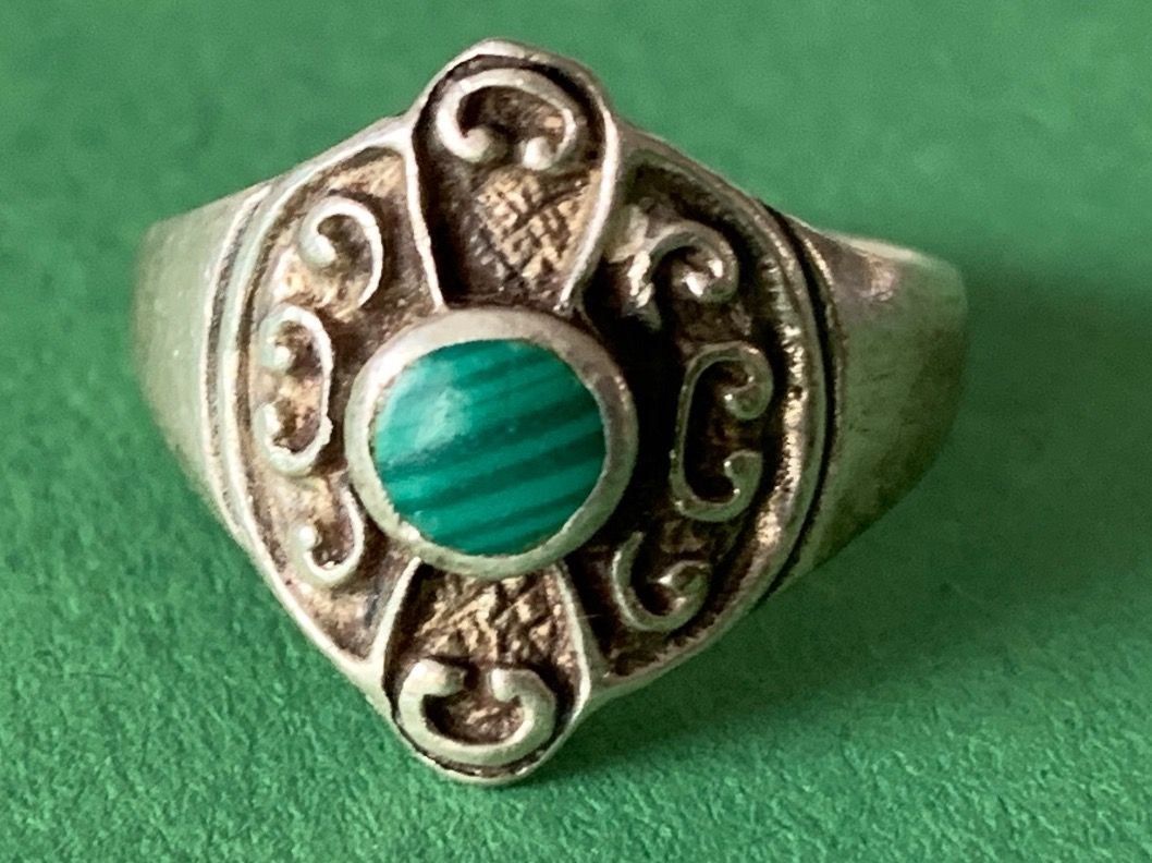 Bagues: Silberring malachit (rg 54) sterling – D'occasion à Dittingen par Bellevista