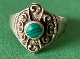 Silberring malachit (rg 54) sterling