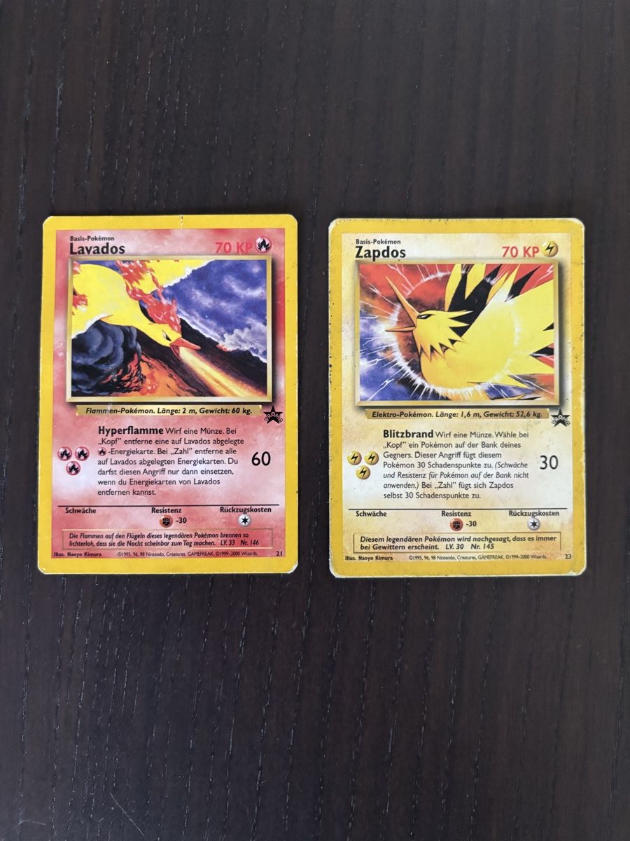 Pokémon Sammelbilder & Trading cards: Lavados und Zapdos Promokarten – Gebraucht aus Zürich von ChampShirts