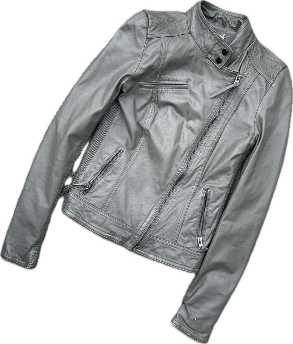 Giacche: Graue echt Leder Jacke  – Usato da Orpund venduto da Mariiam.ji 1
