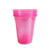 Neon Party Becher 50 Stk pink UV Licht reaktiv