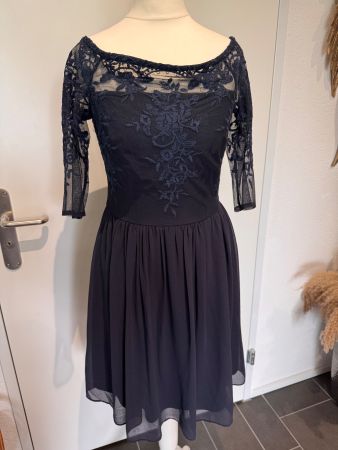 Elegantes Kleid Dunkelblau Gr. XS von Esprit
