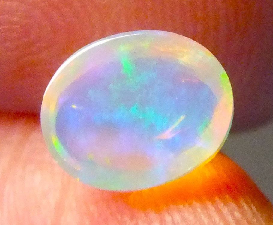 Opale Naturelle D'Éthiopie (Welo) – 1,10 Ct, Ovale, Blanche, Non Traitée