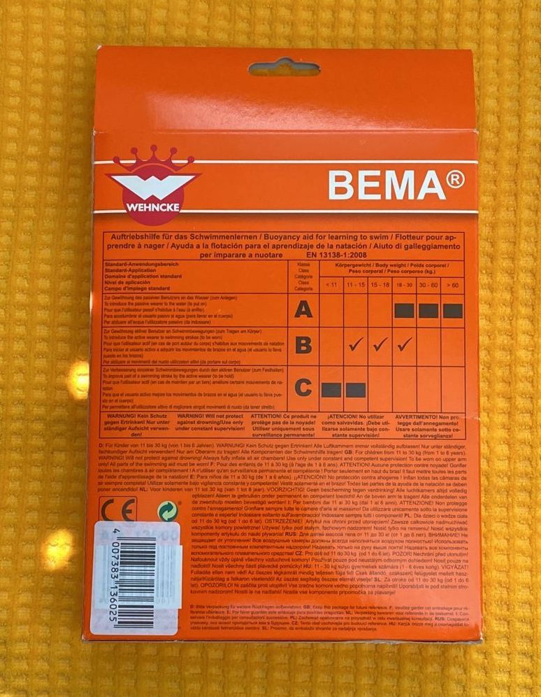 Schwimmringe: Original BEMA® Schwimmflügel Grösse 0 – Neu und originalverpackt aus Wagenhausen von Kahlen 1