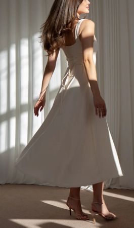 Robe à corset beige neuve. Matériaux naturels,Taille 38/M