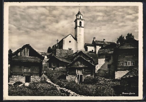 Cartoline postali: AK Bosco-Gurin, Gesamtansicht, 1948 – Usato da Berlin venduto da bartko-reher