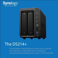 Synology DiskStation DS214+ (2-Bay NAS) – inkl. 2x 1TB HDDs