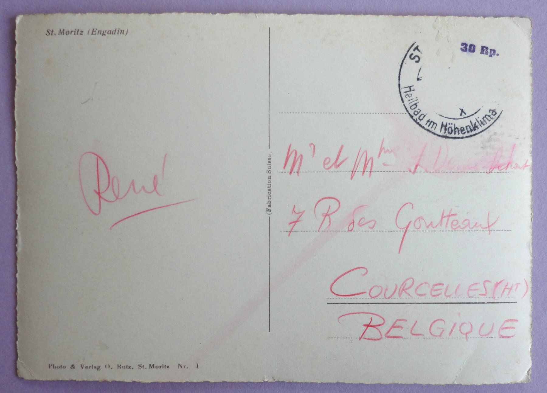 Cartoline postali: St. Moritz (Engadin) – Difettoso da Fétigny venduto da Billy2miny 1