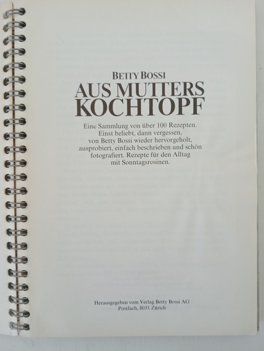 Bücher: Betty Bossi Aus Mutters Kochtopf – Gebraucht aus Allschwil von Evgeniia78 1