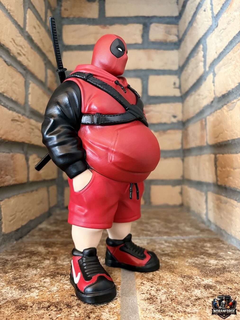 Marvel Statuette: Handbemalte 3D-gedruckte Fat Deadpool – Nuovo e nell'imballaggio originale da Fislisbach venduto da tam_t828 4