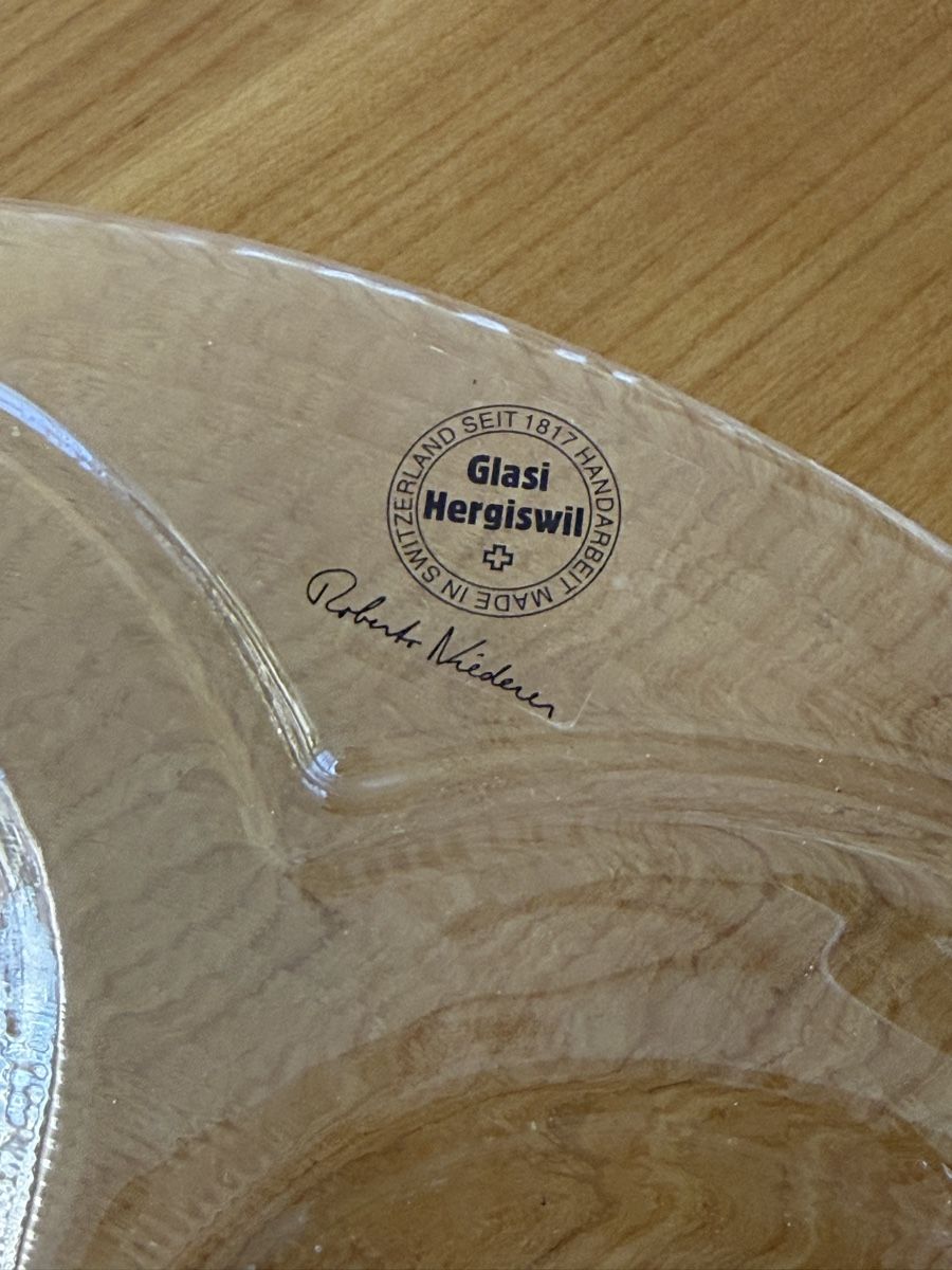 Glasi Hergiswil Bicchieri: Glas Hergiswil Piatto Fiore – Usato da Uster venduto da eli_c5fv 1