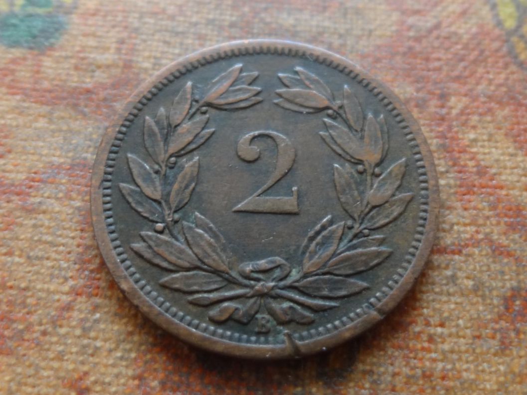 Tutti le monete: 2 Rp. 1886  (A) – Usato da Romanel-sur-Lausanne venduto da Swift13 1