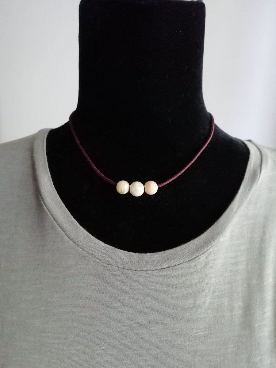 Catenine: Choker 40.5 cm mit Bernsteinen und Silberverschluss – Nuovo e nell'imballaggio originale da Basel venduto da Thymia 3