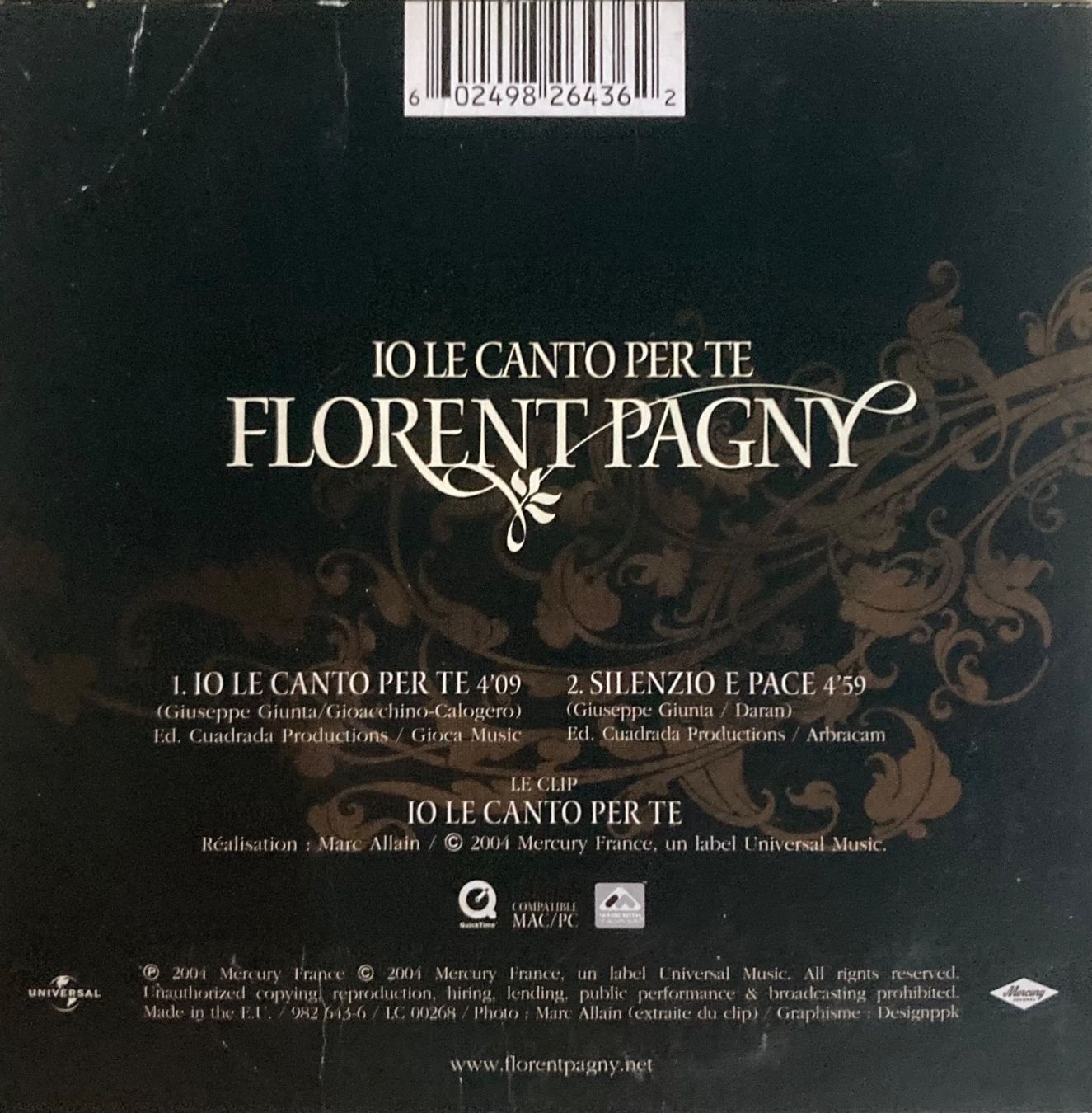 CDs: FLORENT PAGNY - IO LE CANTO PER TE – Gebraucht aus Poliez-Pittet von Newtown-Records 1