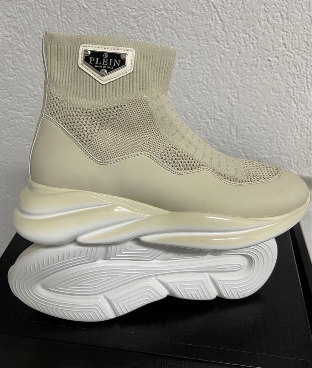 Philipp Plein Scarpe da donna: Philipp Plein Runner Sock Skywalker Beige Size 37 – Nuovo e nell'imballaggio originale da Wallbach venduto da Nenex 4
