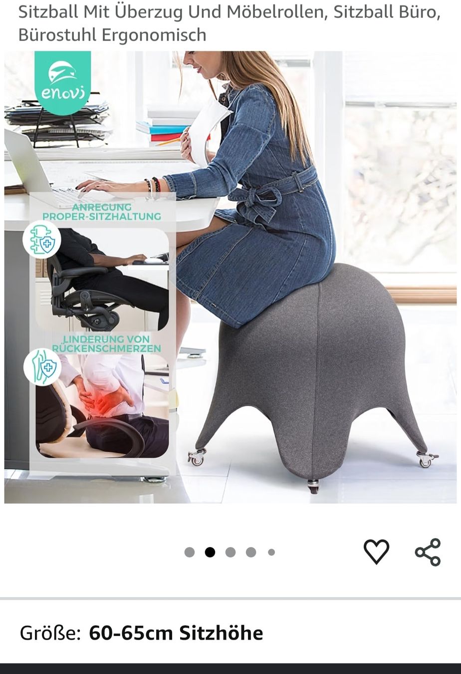 Sedie: Sitzball mit Rollen (ergonomisch) – Nuovo (secondo la descrizione) da Winterthur venduto da jessy.j3012 2