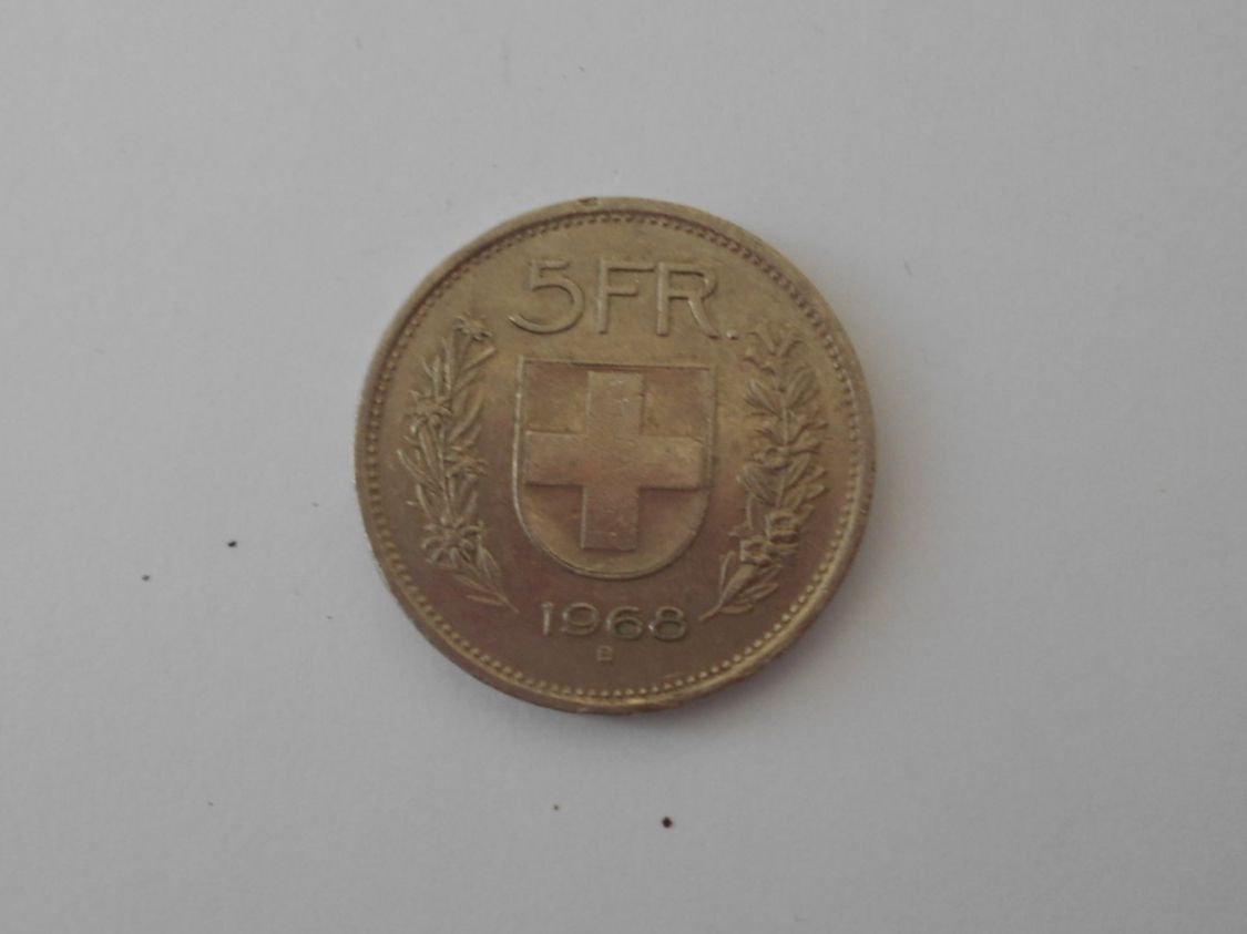 Alle Münzen: CHF Fünliber  5.00  1968 – Gebraucht aus Zürich von swisscristal01