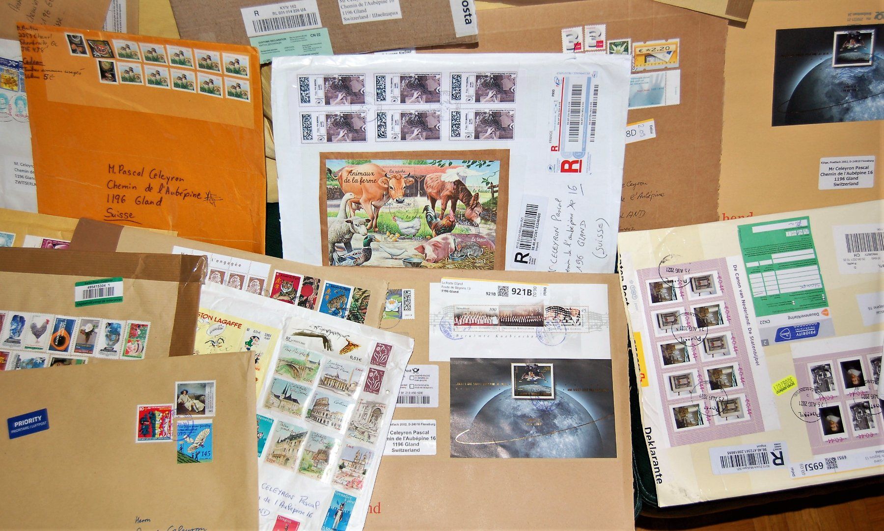 Alle Briefmarken: Lot de lettres ayant voyagées – Gebraucht aus Gland von pas_wxw 3