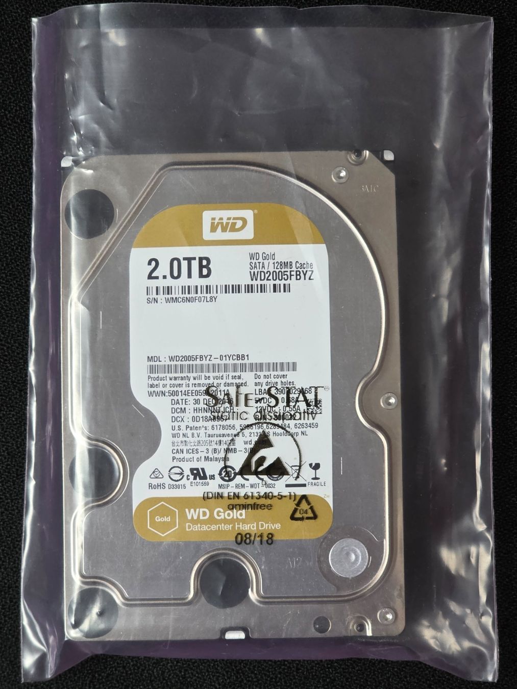 Western Digital Dischi rigidi: Western Digital Gold HDD 2 TB SATA – Usato da Mels venduto da Zeppelin08