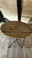 Runder Gartentisch Holz/Metall 