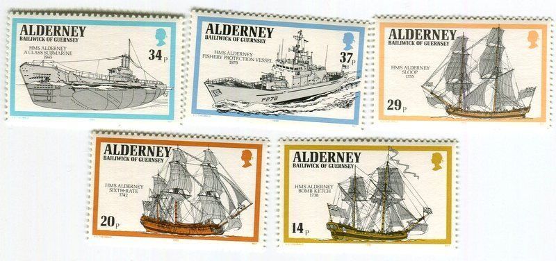 Tous les timbres: Briefmarken "Schiffe". Alderney – Neuf avec emballage d'origine à Basel par Butsch5