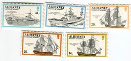 Briefmarken "Schiffe". Alderney