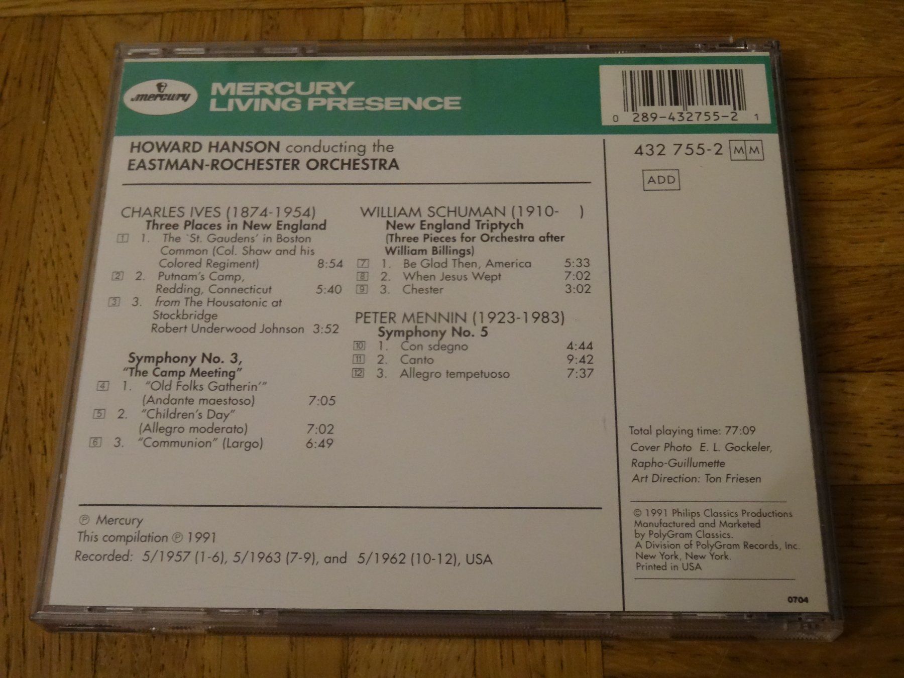 CD: Hanson Conducts Ives Schuman Mennin CD – Usato da Olten venduto da Disc-Ausverkauf 1