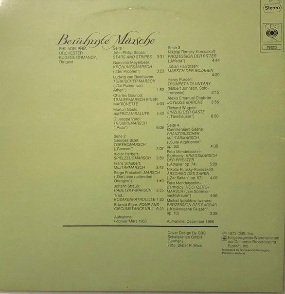 Schallplatten: Berühmte Märsche (2 LPs, Eugene Ormandy) – Gebraucht aus Grüningen von azulamarillo_vinyl 1