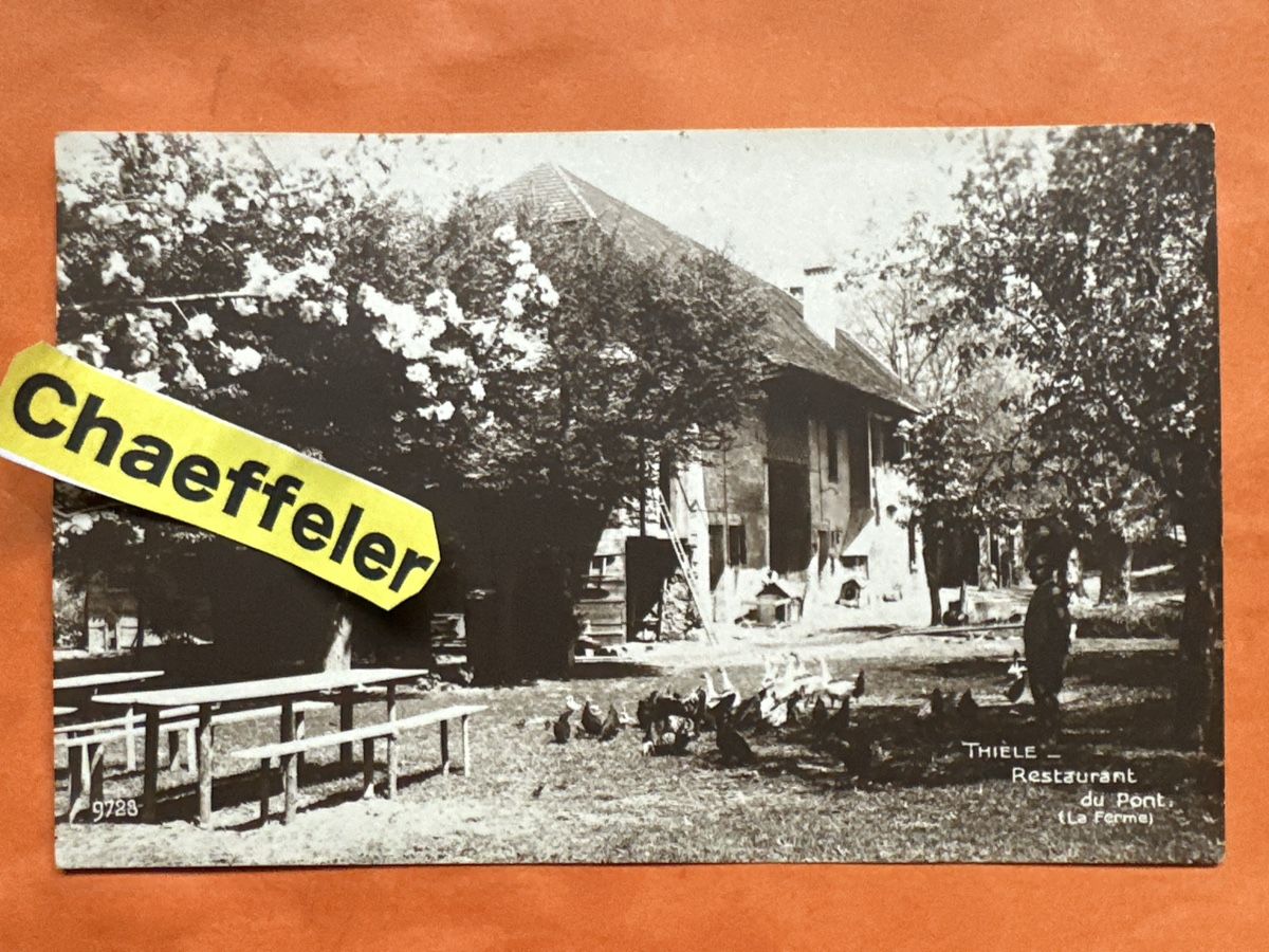 Cartoline postali: 1926 Thielle Restaurant du Pont La Ferma – Usato da Zürich venduto da Chaeffeler