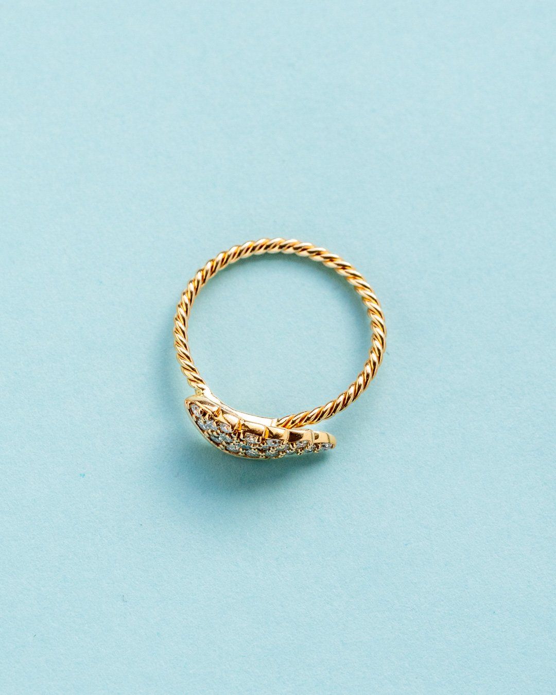 Anelli: 18ct Rose Gold Diamond-set "wing" Ring – Usato da Genève venduto da Prometheus_Watches 6