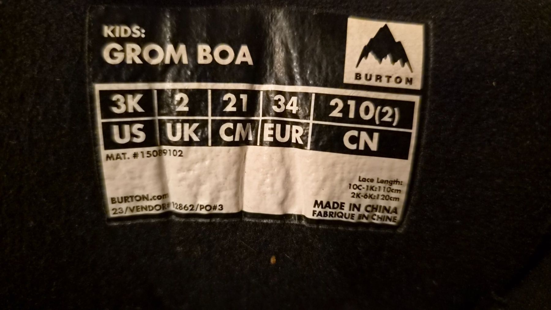 Burton Scarpe per ragazzi: Burton Snowboard Schuhe Gr.34 – Usato da Oberrieden venduto da Raja011 5