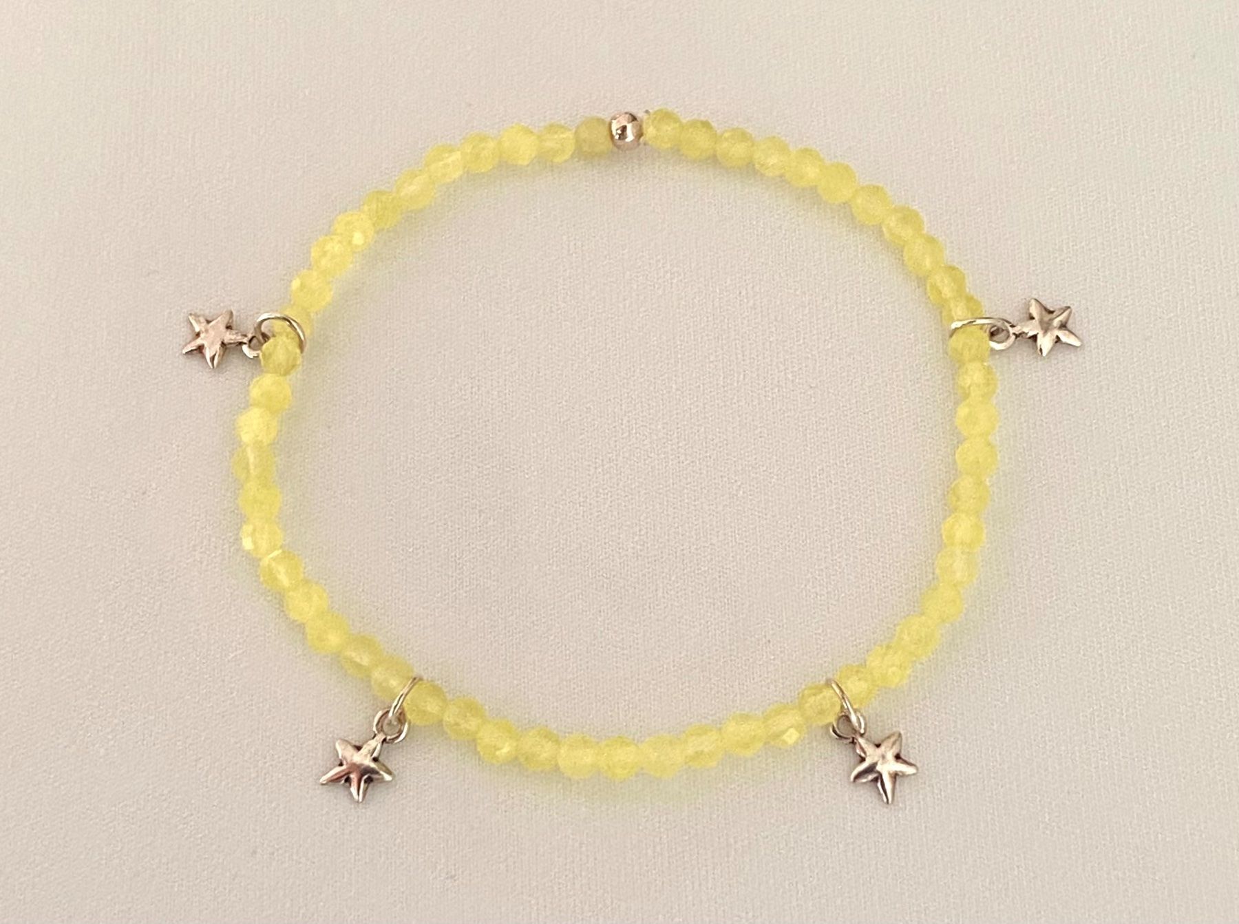 Bracciali & Braccialetti: Edelstein Armband Lemon Jade mit Silber – Nuovo e nell'imballaggio originale da Zuzwil SG venduto da Lemliskat