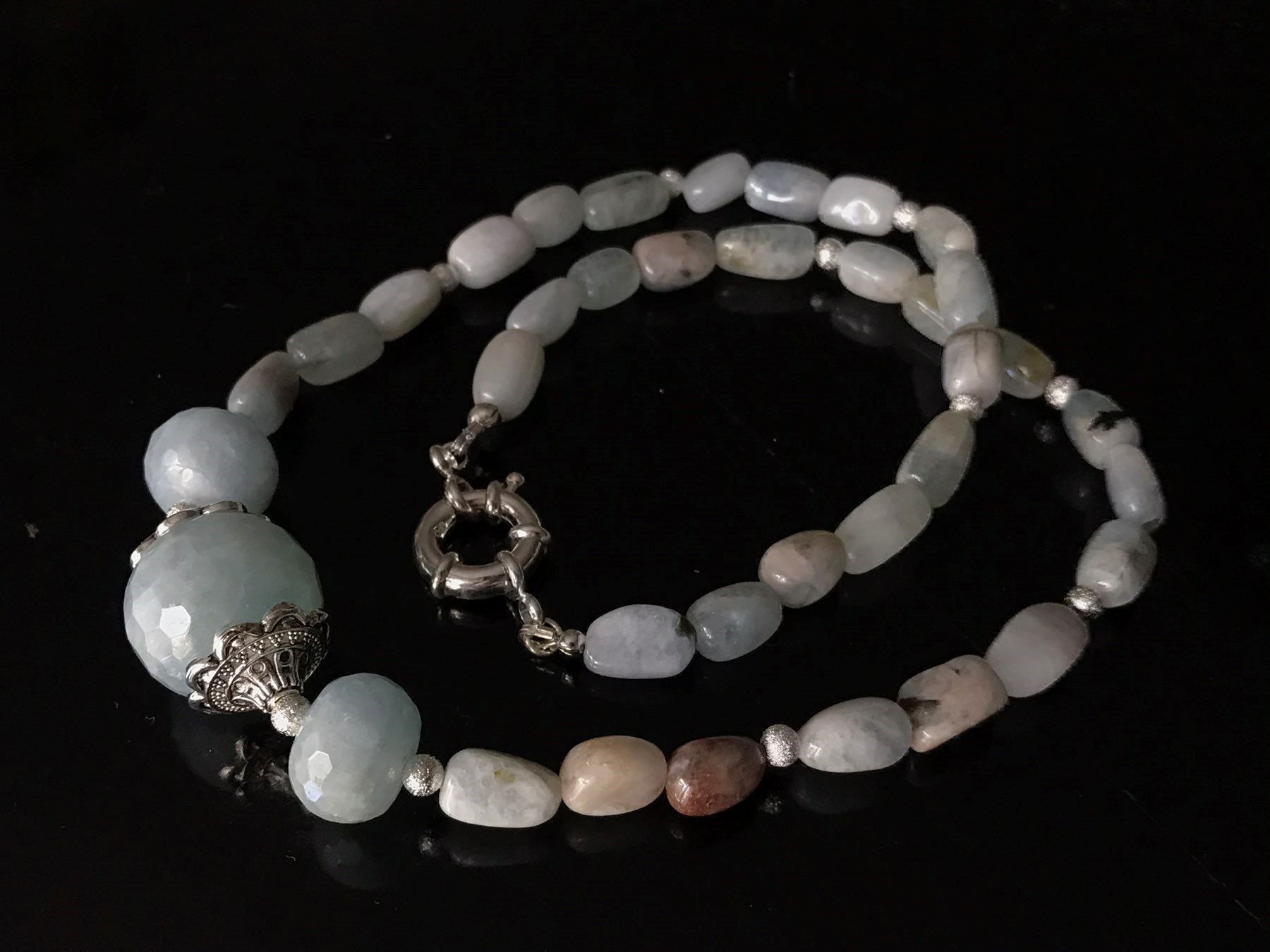Catenine: Aquamarin Collier Unikat NEU – Nuovo (secondo la descrizione) da Basel venduto da Chili007 9