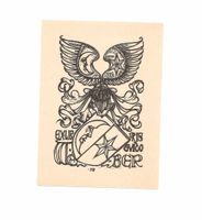 Ex-libris héraldique Guido WEBER par Paul Boesch