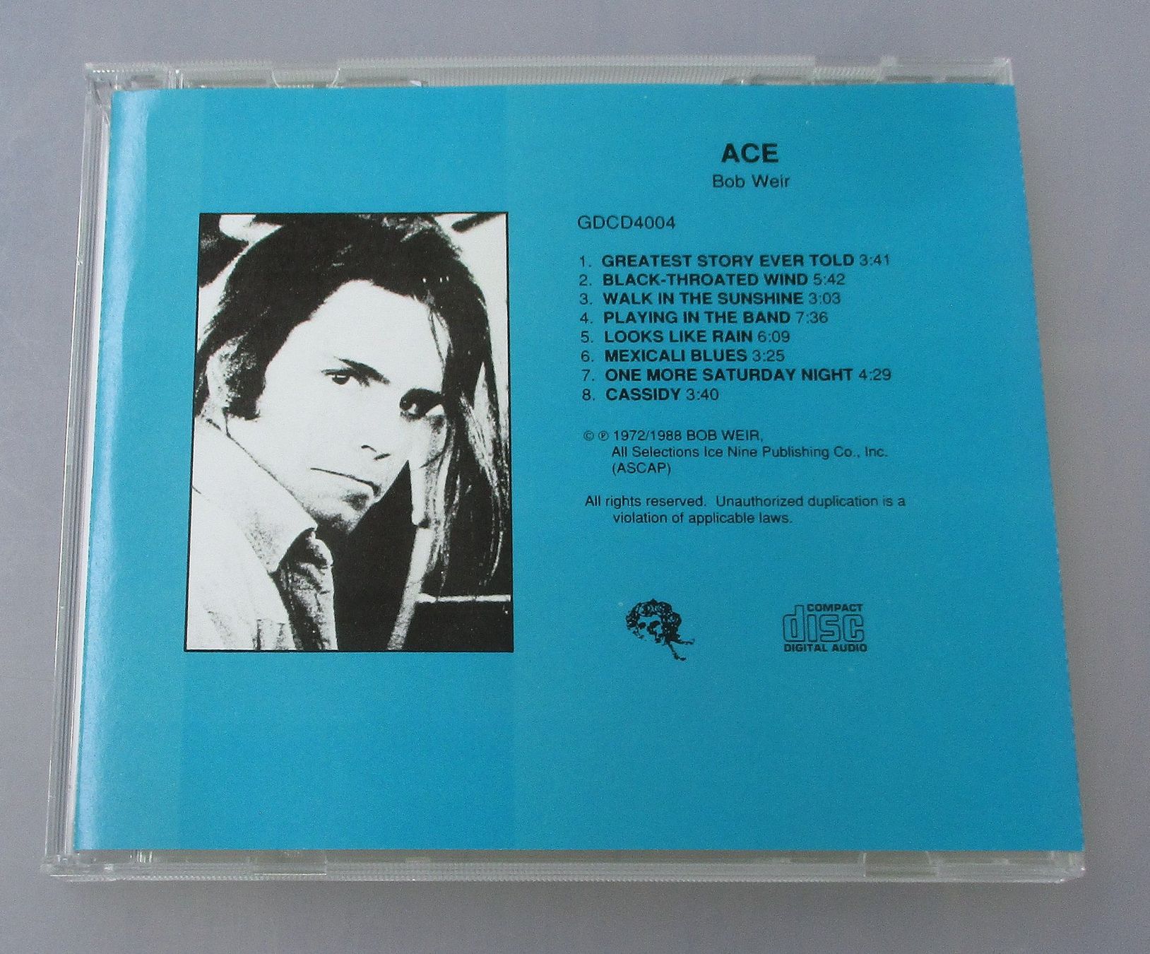 CD: BOB WEIR (GRATEFUL DEAD) - Ace – Usato da Wattwil venduto da Muriel11 1