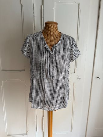 STREET ONE - Blusenshirt weiss-schwarz 40