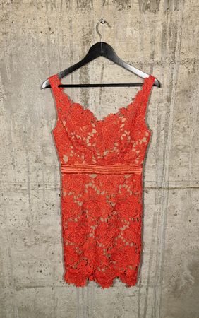 Cindorella Chime Spitzenkleid Koralle Gr. M Cocktail Abendkl
