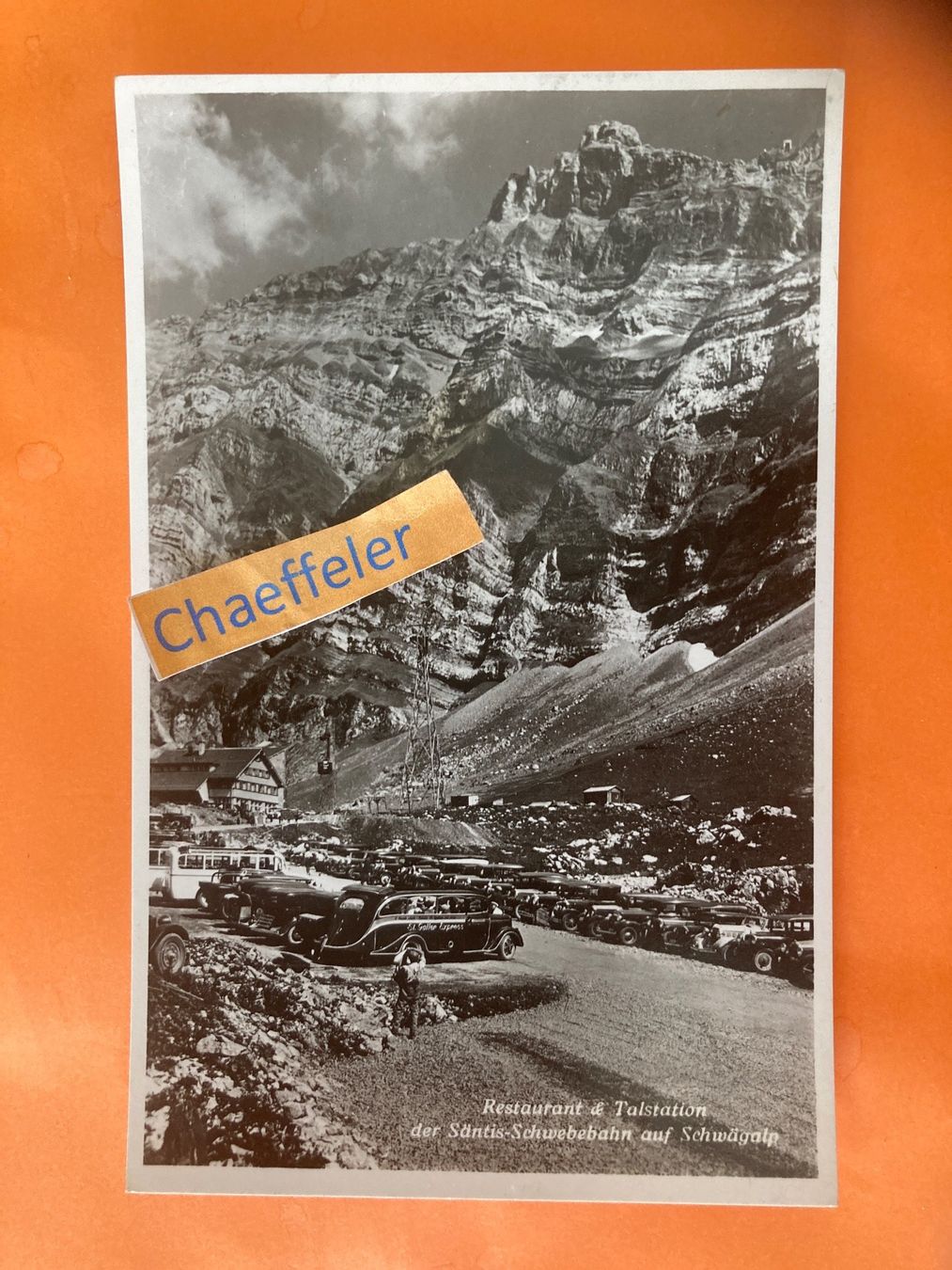 Cartoline postali: Restaurant & Talstation der Säntis-Schwebebahn auf Schwägalp – Usato da Zürich venduto da Chaeffeler