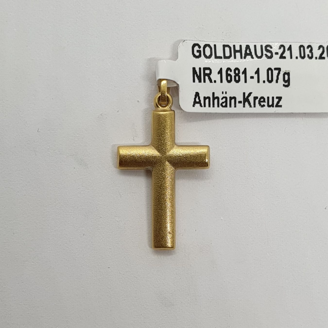 Ciondoli: Echt 18K Gold - Kreuz Anhänger – Usato da Luzern venduto da Goldhaus-Luzern