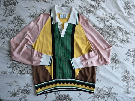 Casablanca Graphic Panelled Polo  Grösse M  Neu