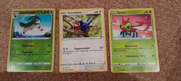 Pokémon Karten: Chevrumm, Schwalbini, Yanma