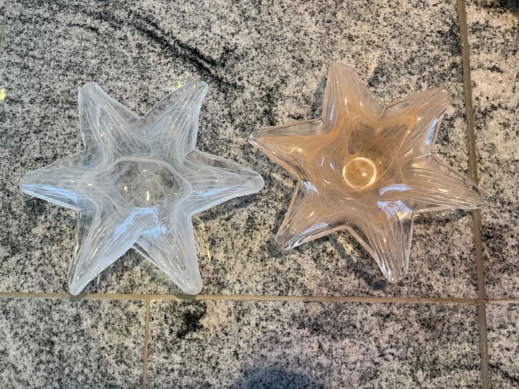Servierplatten: 2er Set Weinfurtner Glas Schalen – Gebraucht aus Basel von Tierschutz-Flohmi