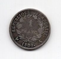 (654) Frankreich, 1 Franc 1808, Silber