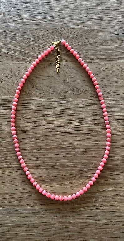 Catenine: Rhodochrosit Edelstein Halskette NEU  – Usato da Basel venduto da Findus78