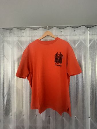 T-Shirt Orange Grösse M mit Print Etudes