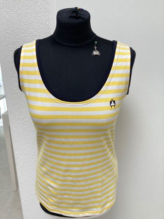 Top Shirt 38 LISA GAMPIONE, gelb weiss