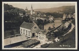 AK Baden, Ortsansicht am Fluss