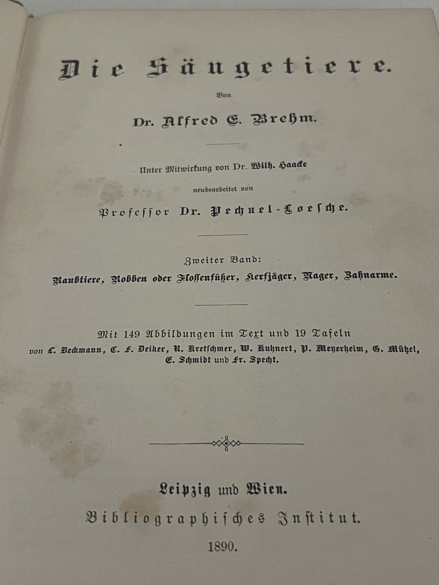 Libri: Brehms Tierleben 1.-3. Band – Usato da Ipsach venduto da Be44 4