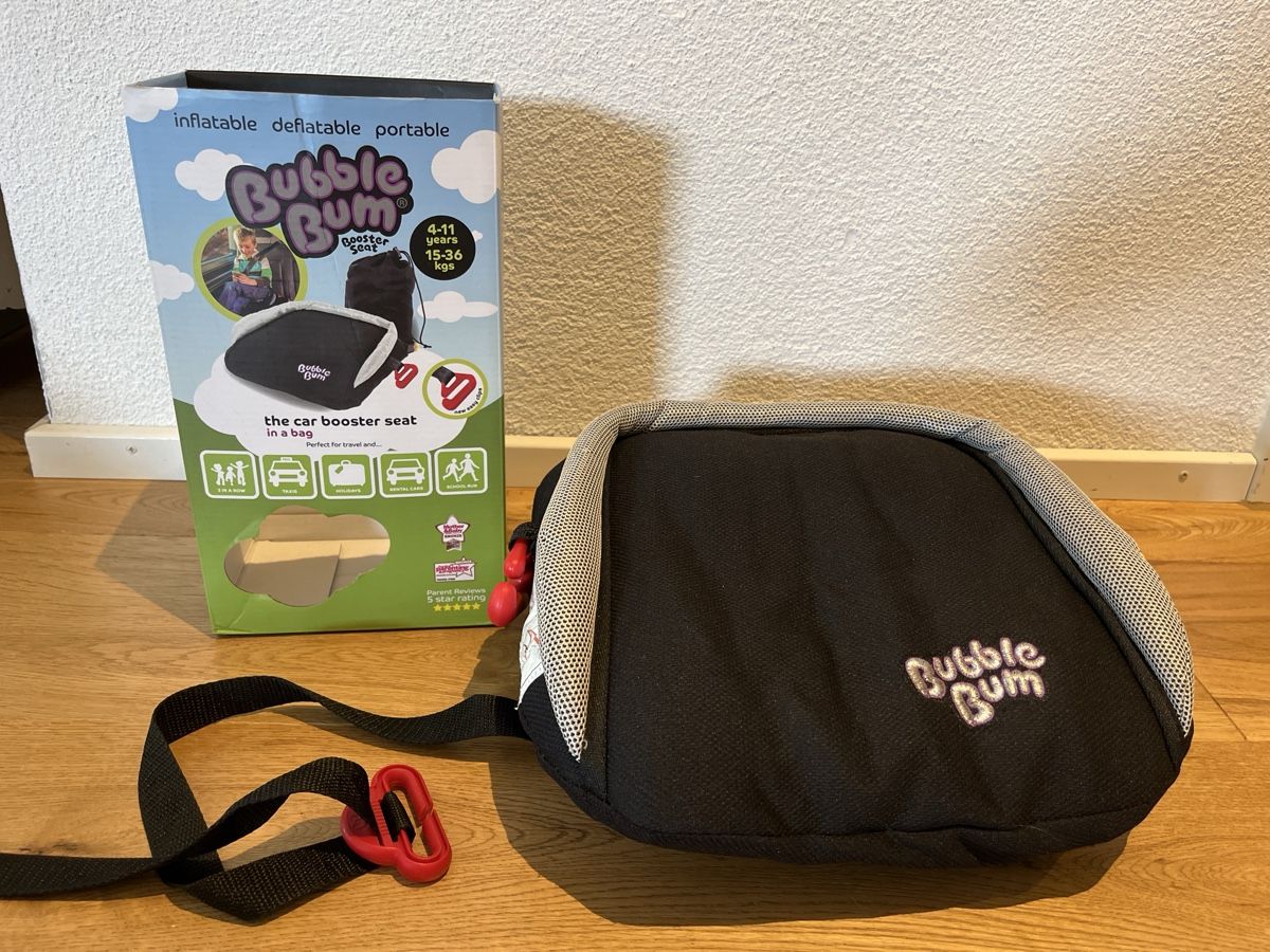 Auto-Kindersitze: Bubble Bum Kindersitz aufblasbar – Gebraucht aus Kriens von seifeschale