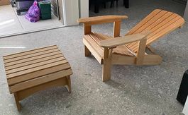 Gartensessel mit Fusshocker garden armchair with footrest